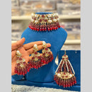 Hira Collections Gorgeous Floral Austrian Stone And Beads Choker Necklace Set