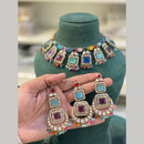 Hira Collections Designer Polki Kundan Stone And Pearl Choker Necklace Set