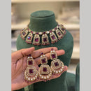 Hira Collections Designer Polki Kundan Stone And Pearl Choker Necklace Set