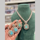 Hira Collections Ethnic Kundan And Druzy Crystal Designer Necklace Set