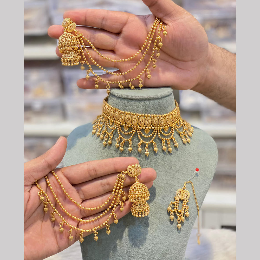 Hira Collections Designer Pearl Choker Necklace Set 