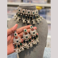 Hira Collections Designer Kundan Stone And Pearl Choker Necklace Set