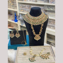 Hira Collections Designer Crystal Stone Semi Bridal Necklace Set