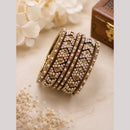 Hira Collections Austrian Stone And Pearl Bangles Set 
