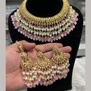 Hira Collections Royal Pota Stone And Pearl Stylish Choker Neckalce Set