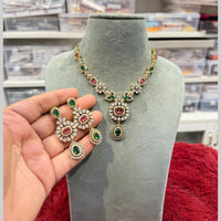 Hira Collections Designer American Daimond Necklace Set
