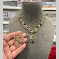 Hira Collections Designer American Daimond Necklace Set