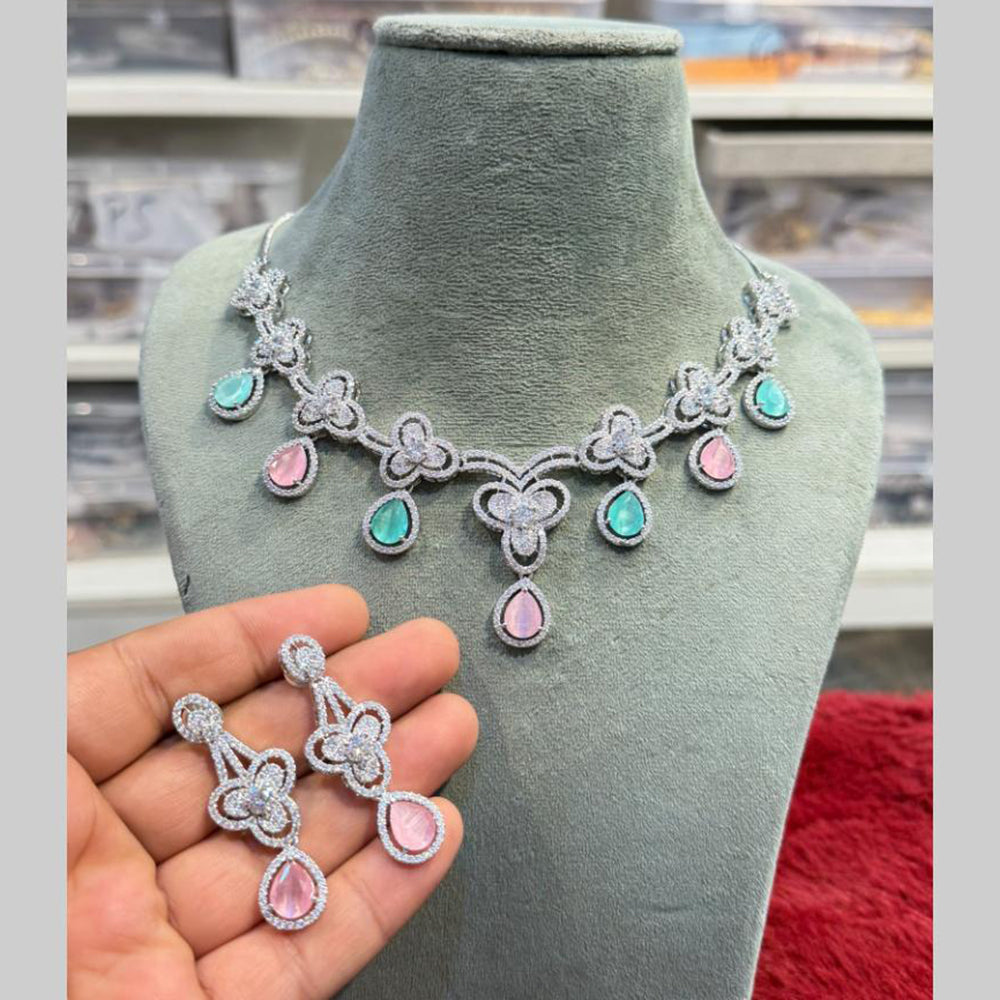 Hira Collections Designer American Daimond Necklace Set