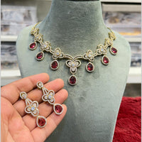 Hira Collections Designer American Daimond Necklace Set