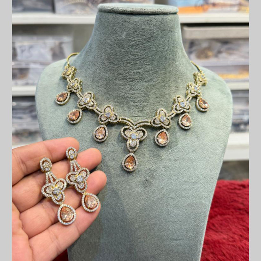 Hira Collections Designer American Daimond Necklace Set