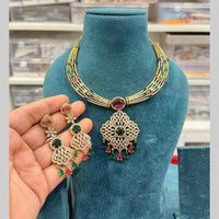 Hira Collections Designer American Daimond Necklace Set