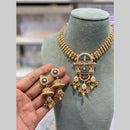 Hira Collections Traditional Indian Pota Stone And Pearl Choker Necklace Set