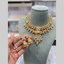 Hira Collections Traditional Indian Pota Stone And Pearl Choker Necklace Set