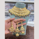Hira Collections Decent Pota Stone And Pearl Choker Necklace Set