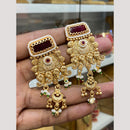 Hira Collections Glamorous Pota Stone And Pearl Dangler Earrings