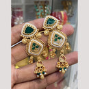 Hira Collections Glamorous Pota Stone And Pearl Dangler Earrings