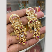 Hira Collections Glamorous Pota Stone And Pearl Dangler Earrings