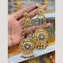 Hira Collections Glamorous Pota Stone And Pearl Dangler Earrings
