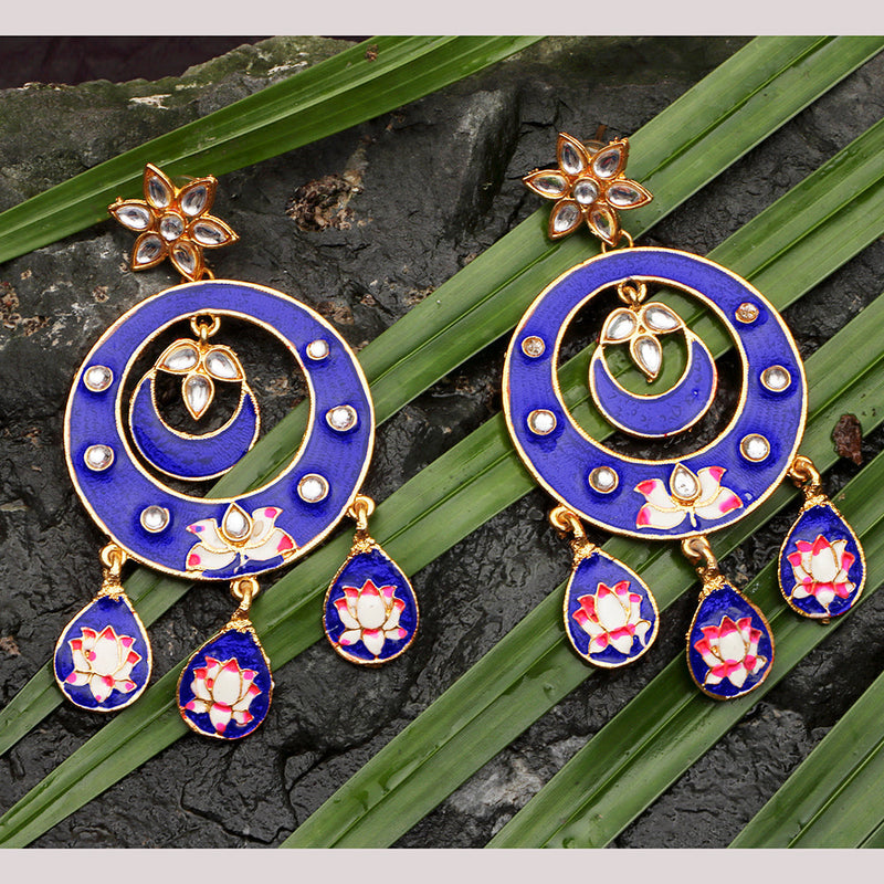 Darshana Jewels  Meenakari Dangler Earrings