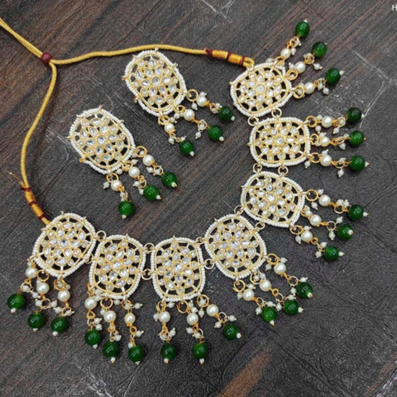 Darshana Jewels Gold Plated Kundan Stone Choker Necklace Set