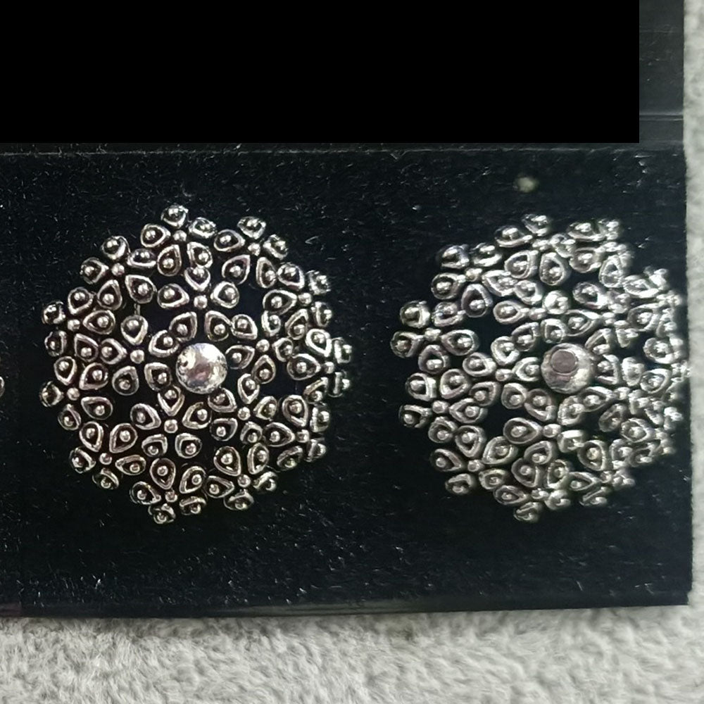Darshana Jewels oxidised Plated Stud Earrings - 11001019OX