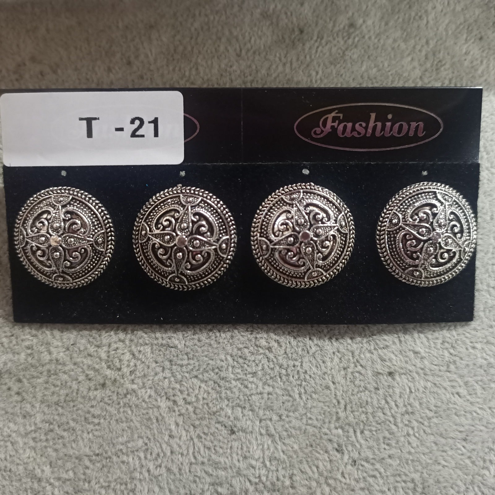 Tahura Oxidised Plated Stud Earrings