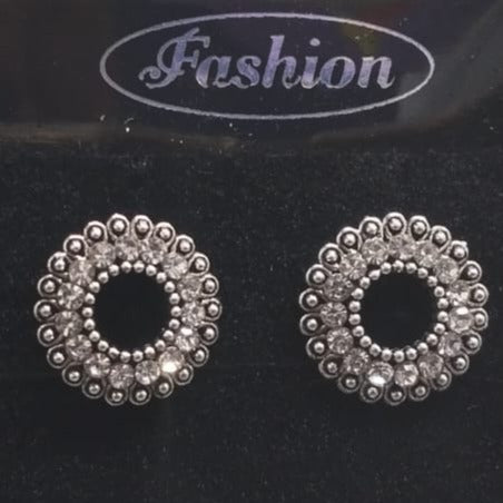 Tahura Oxidised Plated Stud Earrings