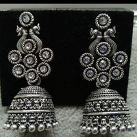 Tahura Oxidised Plated Jhumki Earrings