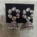 Tahura Oxidised Plated Jhumki Earrings