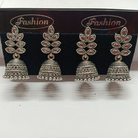 Tahura Oxidised Plated Jhumki Earrings