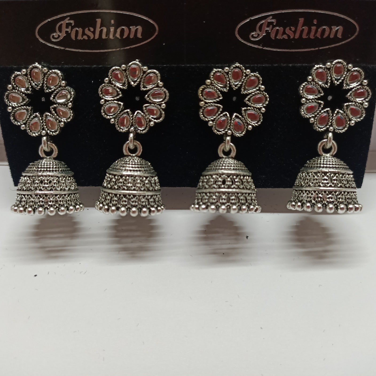 Tahura Oxidised Plated Jhumki Earrings