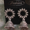 Tahura Oxidised Plated Jhumki Earrings