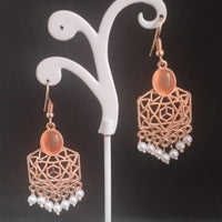 Tahura Rose Gold Plated Dangler Earrings