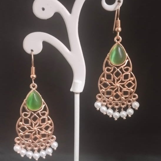 Tahura Rose Gold Plated Dangler Earrings