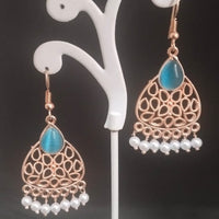 Tahura Rose Gold Plated Dangler Earrings