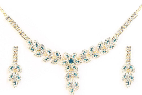 Darshana Jewels Gold Plated Austrian Stone Necklace Set