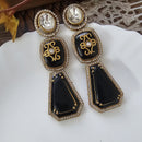 The Jewellery Creations Gold Plated Crystal Stone And Austrian Stone Dangler Earrings