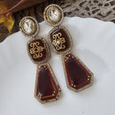 The Jewellery Creations Gold Plated Crystal Stone And Austrian Stone Dangler Earrings