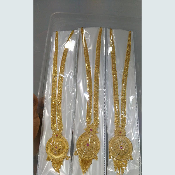 Pari Art Jewellery Forming Gold Long Necklace Set ( Assorted Design )