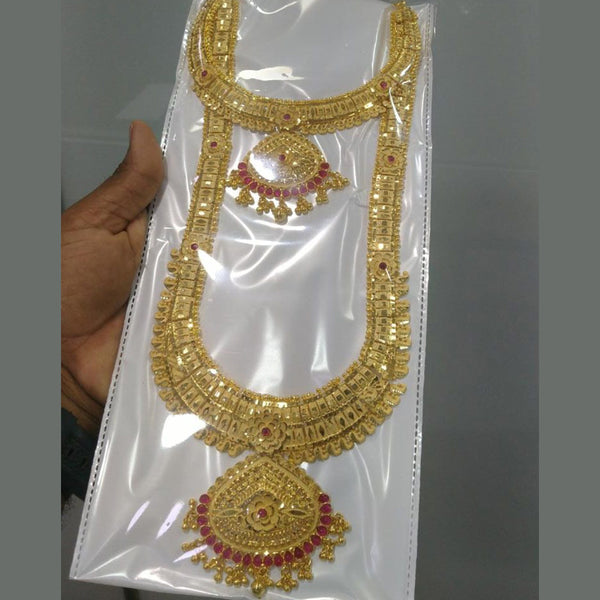 Pari Art Jewellery Gold Plated Double Necklace Set