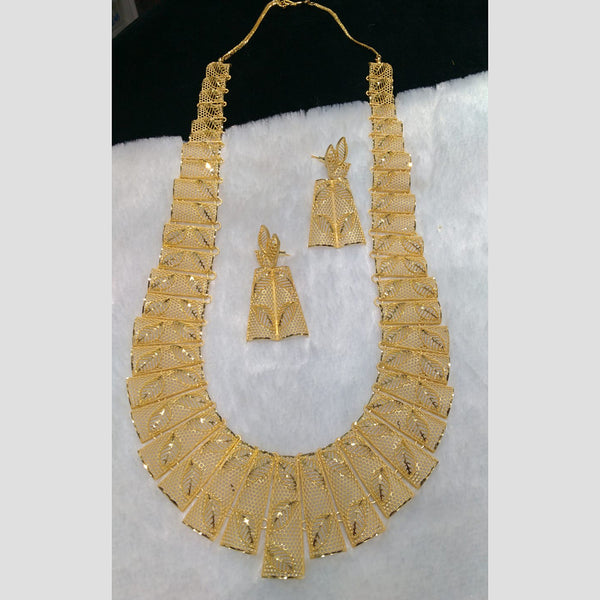 Pari Art Jewellery Forming Gold Long  Necklace Set