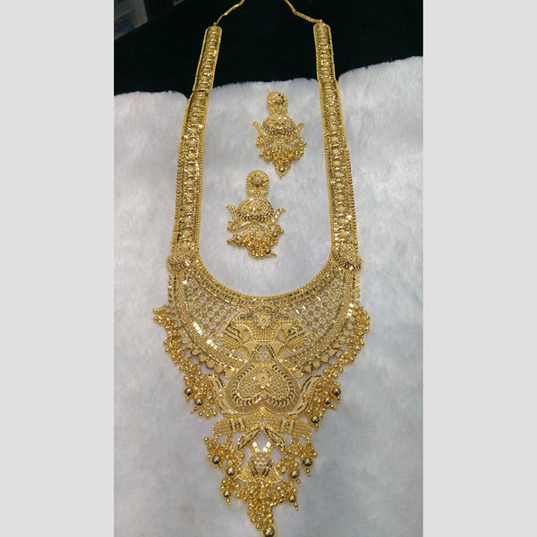 Pari Art Jewellery Forming Gold Long  Necklace Set