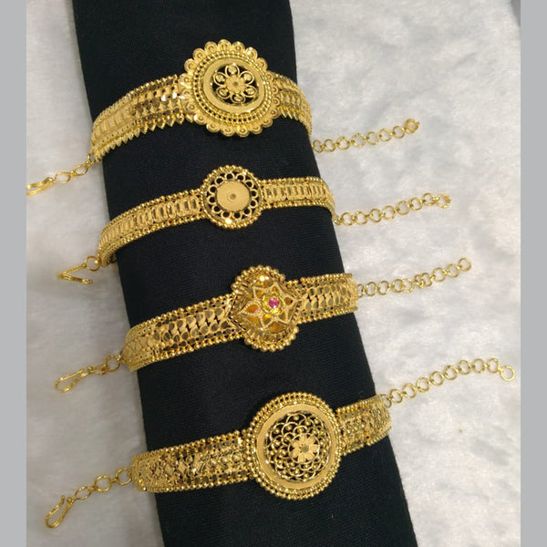 Pari Art Jewellery Forming Gold Plated Bracelet (Assorted desing 1 Piece only)