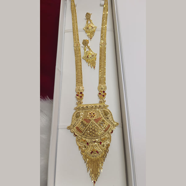 Pari Art Jewellery Gold Forming Gold Long Necklace Set