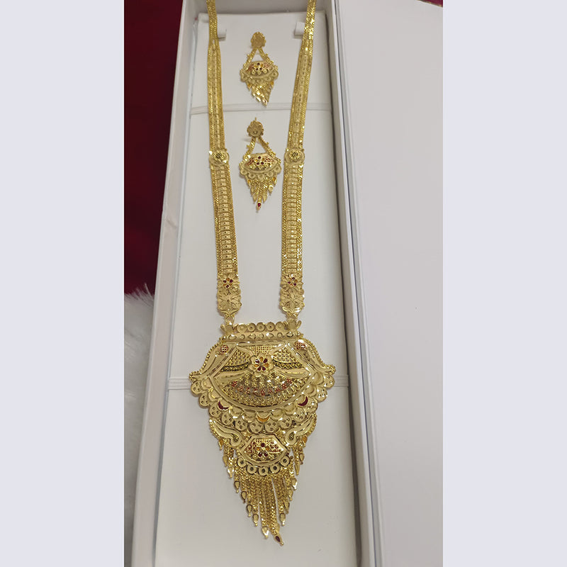 Pari Art Jewellery Gold Forming Gold Long Necklace Set