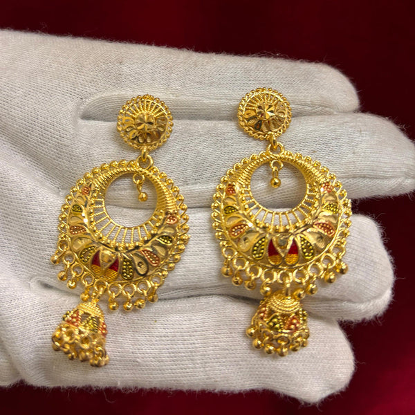 Pari Art Jewellery Gold Forming Dangler Earrings