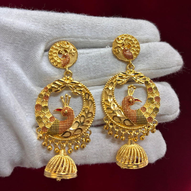 Pari Art Jewellery Gold Forming Dangler Earrings