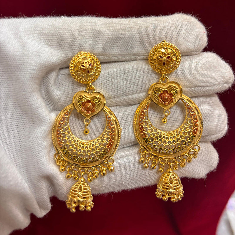 Pari Art Jewellery Gold Forming Dangler Earrings