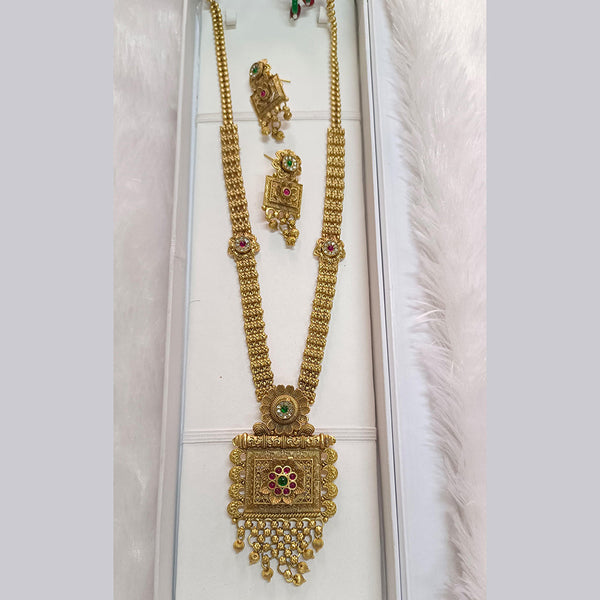 Pari Art Jewellery Forming Pota Stone Long Necklace Set