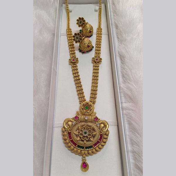 Pari Art Jewellery Forming Pota Stone Long Necklace Set